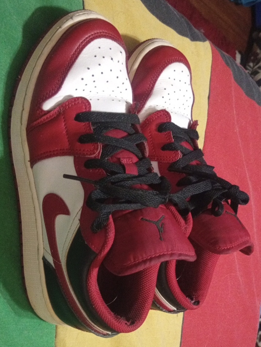 Kids Red, Black and White Nike Air Jordan Sneakers